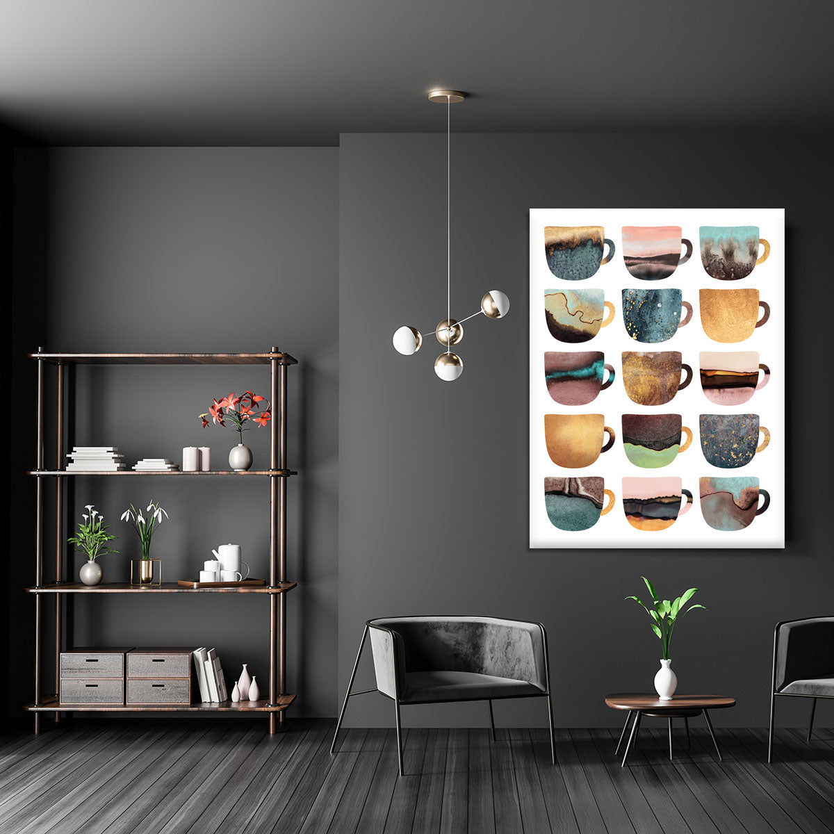 Earthy Coffee Cups Canvas Print or Poster - Canvas Art Rocks - 5