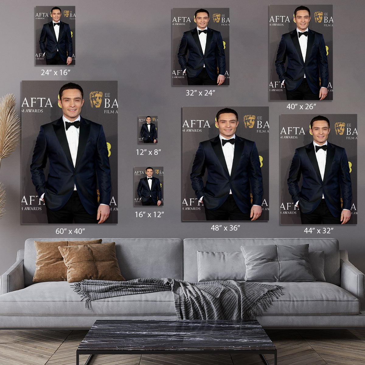 Ed Westwick at the Baftas Canvas Print or Poster - Canvas Art Rocks - 7