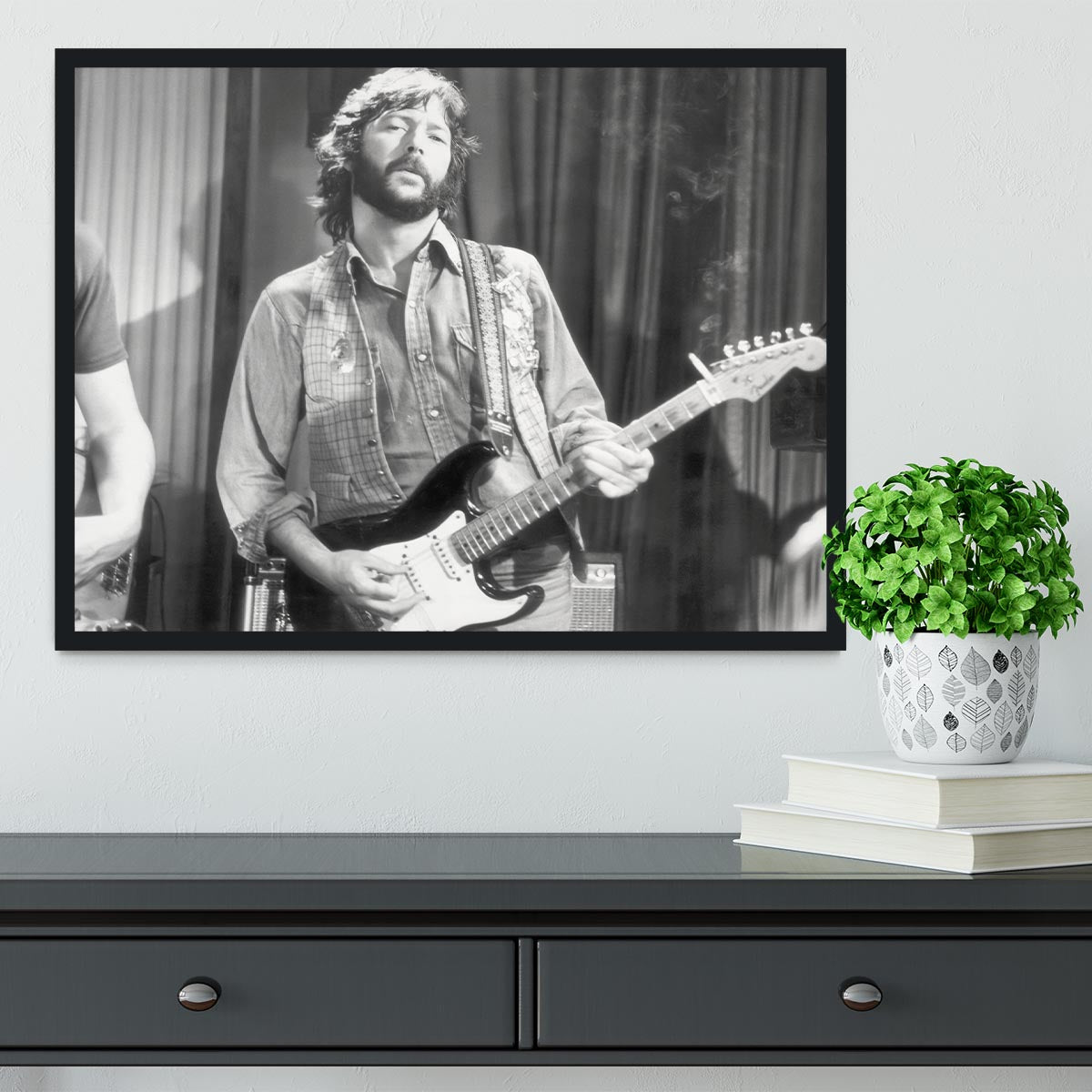 Eric Clapton in 1978 Framed Print - Canvas Art Rocks - 2