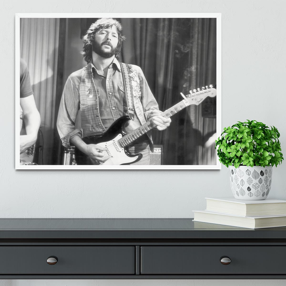 Eric Clapton in 1978 Framed Print - Canvas Art Rocks -6