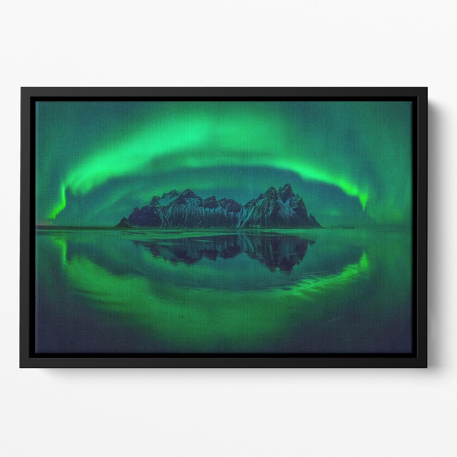 Eye of Stokksnes Floating Framed Canvas - Canvas Art Rocks - 2