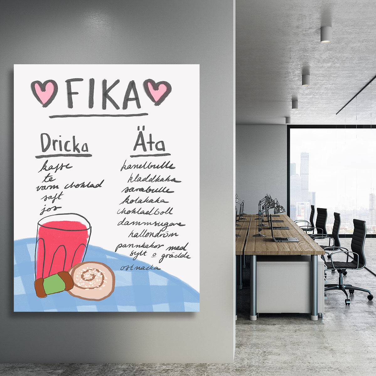 Fika Canvas Print or Poster - Canvas Art Rocks - 3