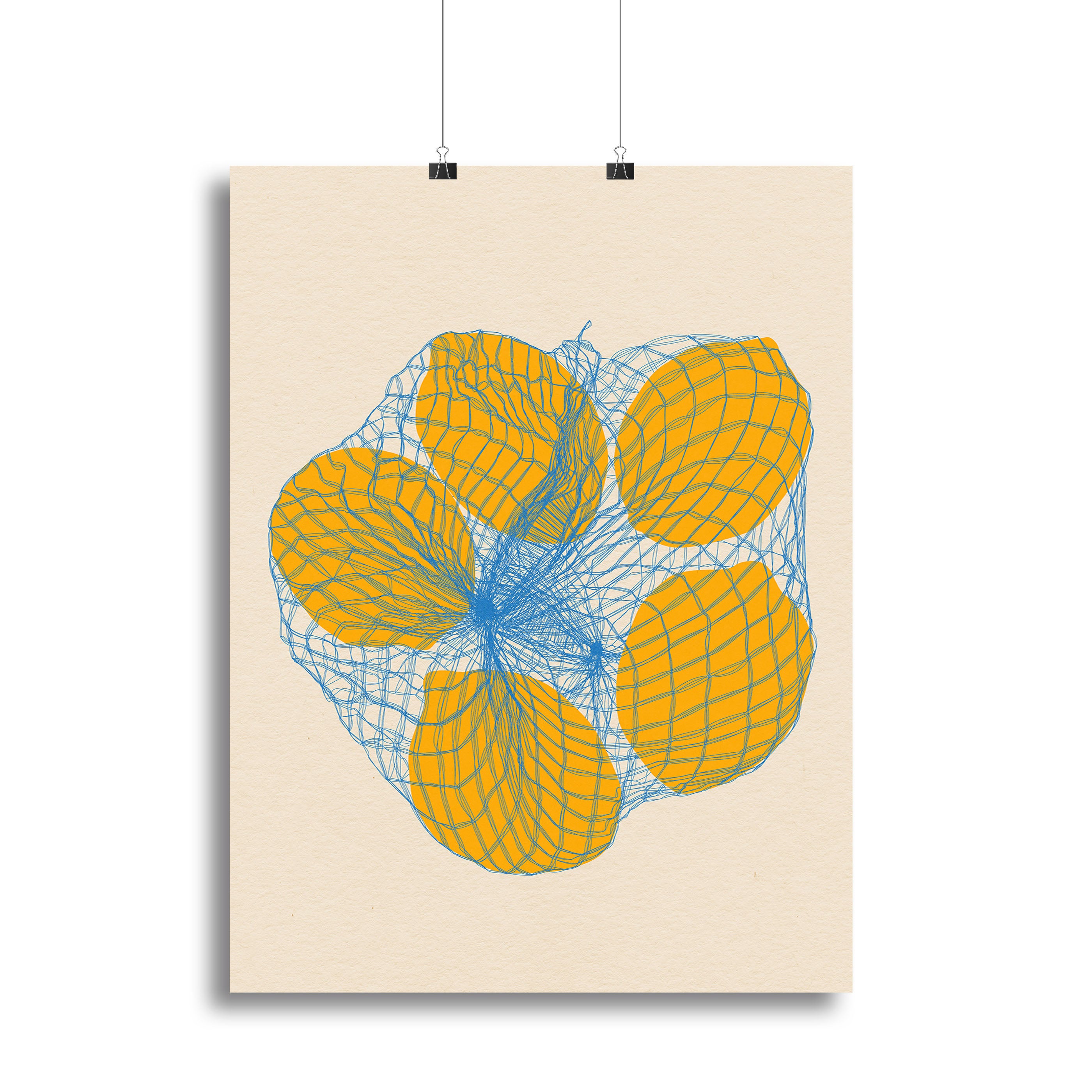 Five Lemons In a Net Bag Canvas Print or Poster - Canvas Art Rocks - 2