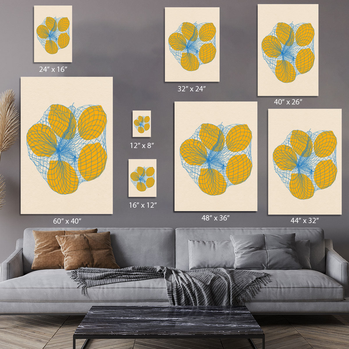 Five Lemons In a Net Bag Canvas Print or Poster - Canvas Art Rocks - 7