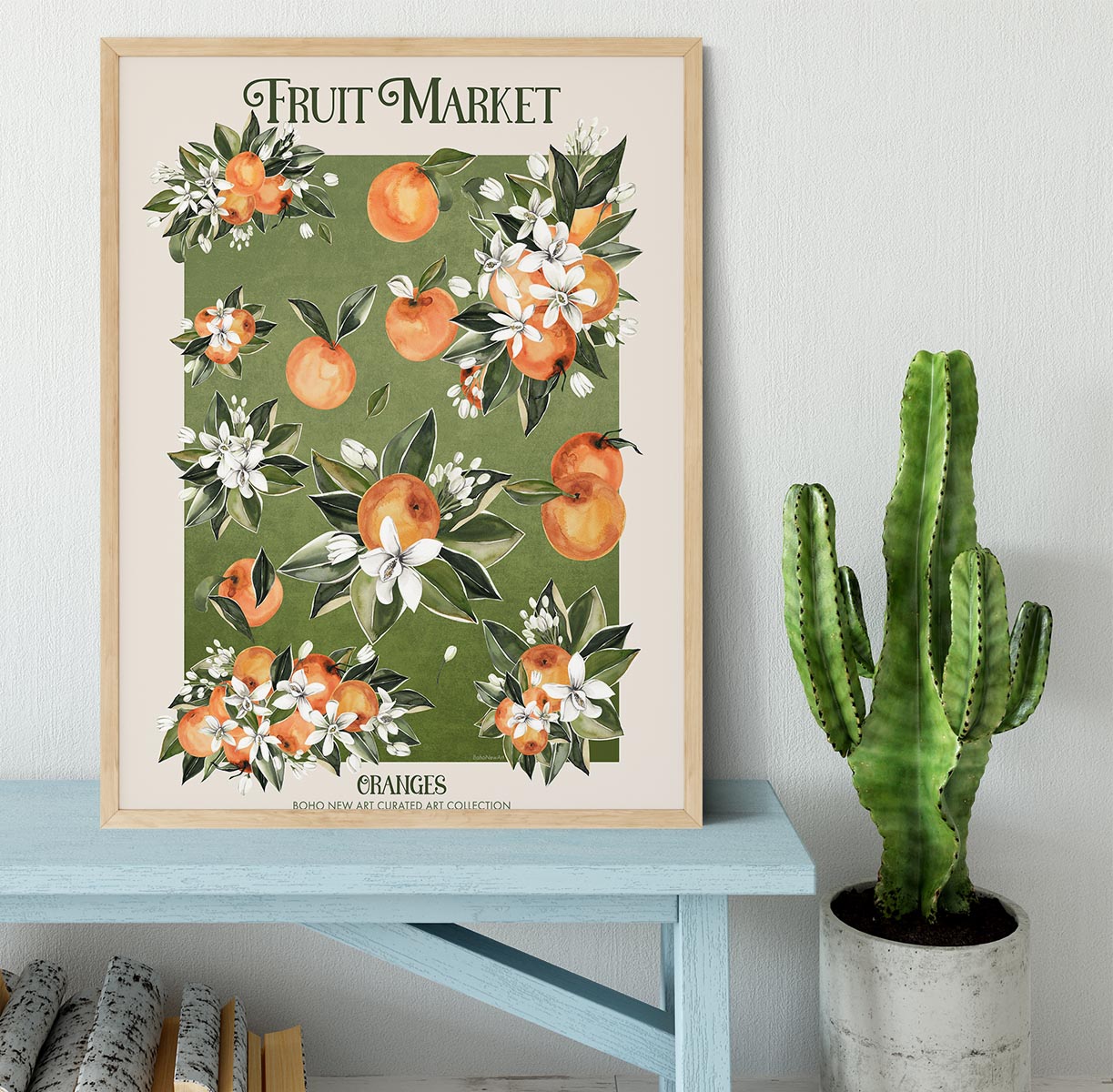 Fruit Market Oranges Framed Print - Canvas Art Rocks - 4