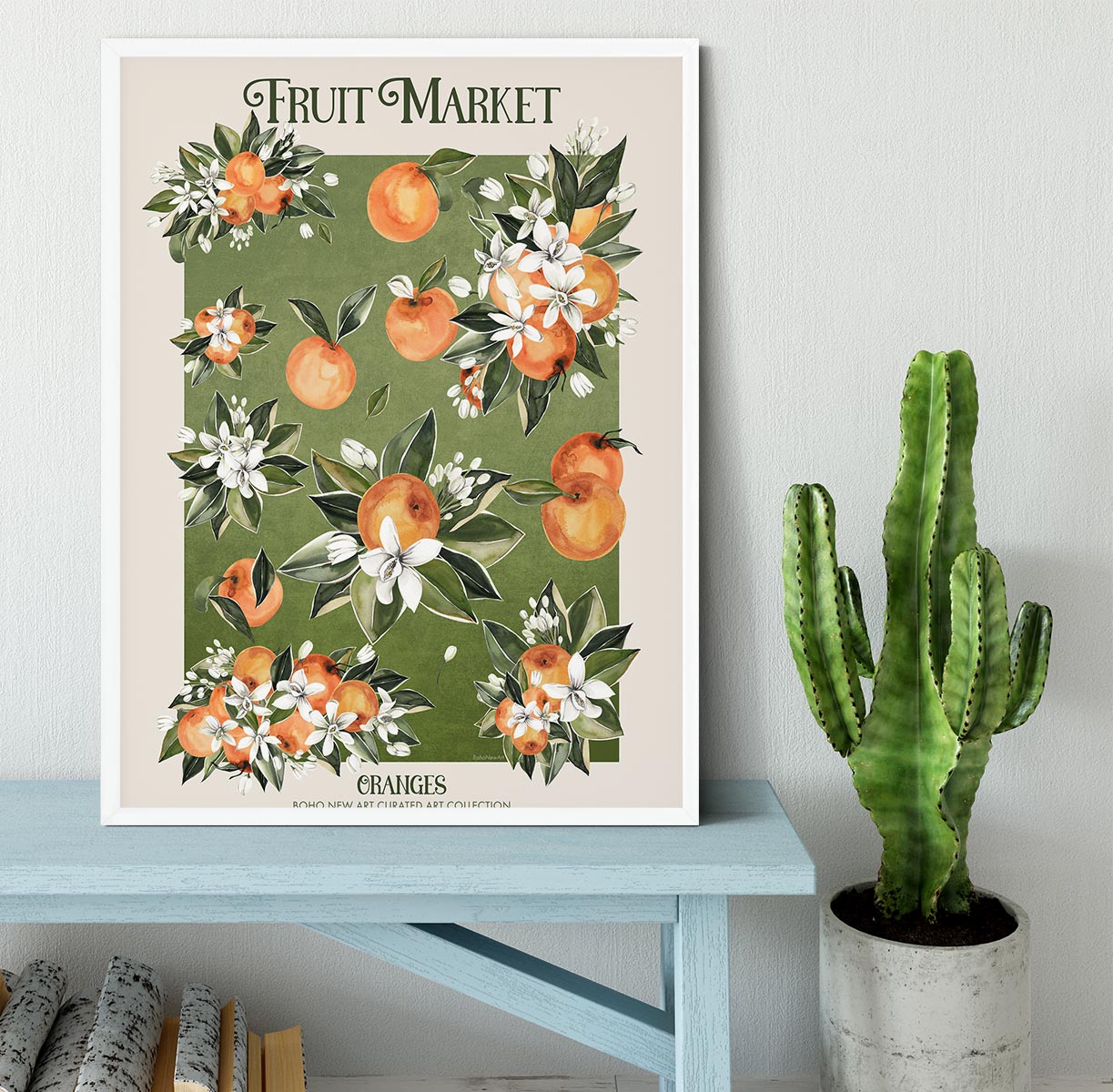 Fruit Market Oranges Framed Print - Canvas Art Rocks -6