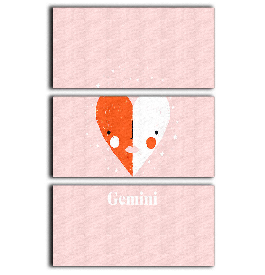 Gemini Motivation Print 3 Split Panel Canvas Print - Canvas Art Rocks - 1