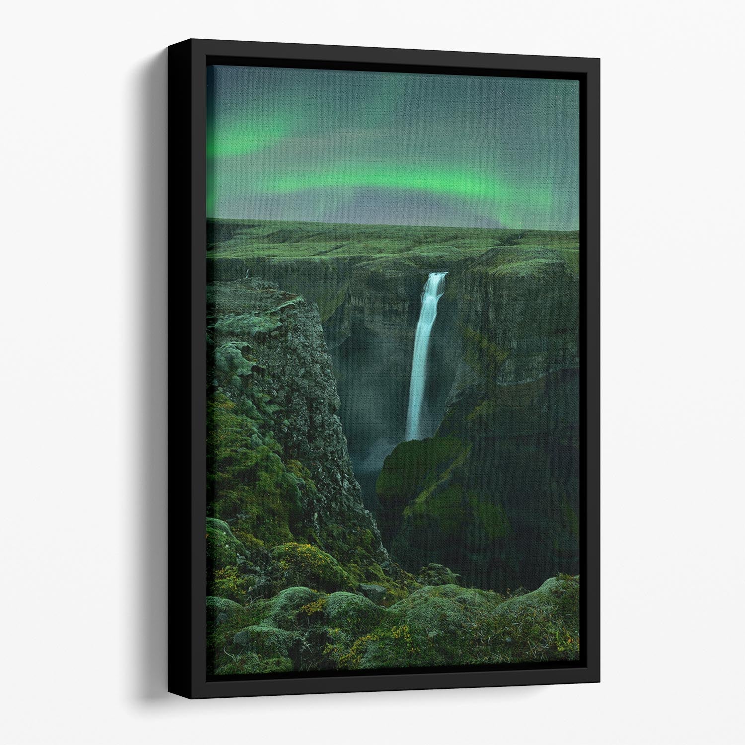 Green Night II Floating Framed Canvas - Canvas Art Rocks - 1