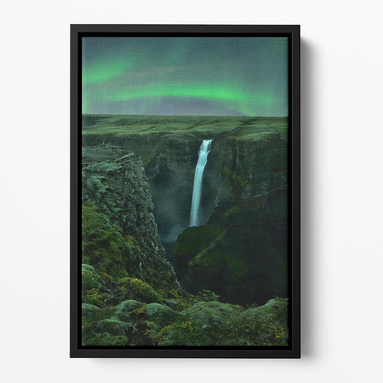 Green Night II Floating Framed Canvas - Canvas Art Rocks - 2