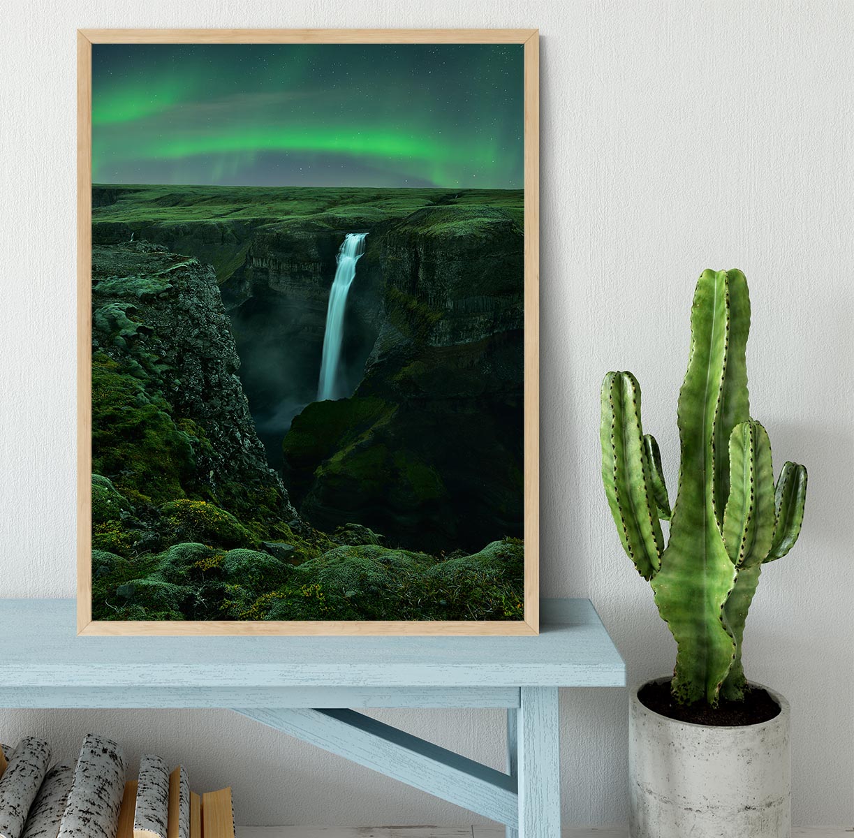 Green Night II Framed Print - Canvas Art Rocks - 4