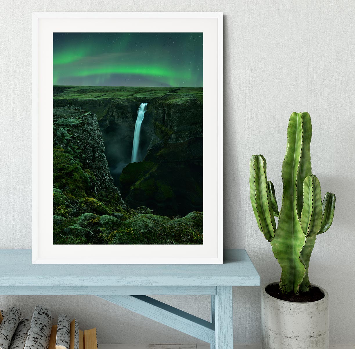 Green Night II Framed Print - Canvas Art Rocks - 5