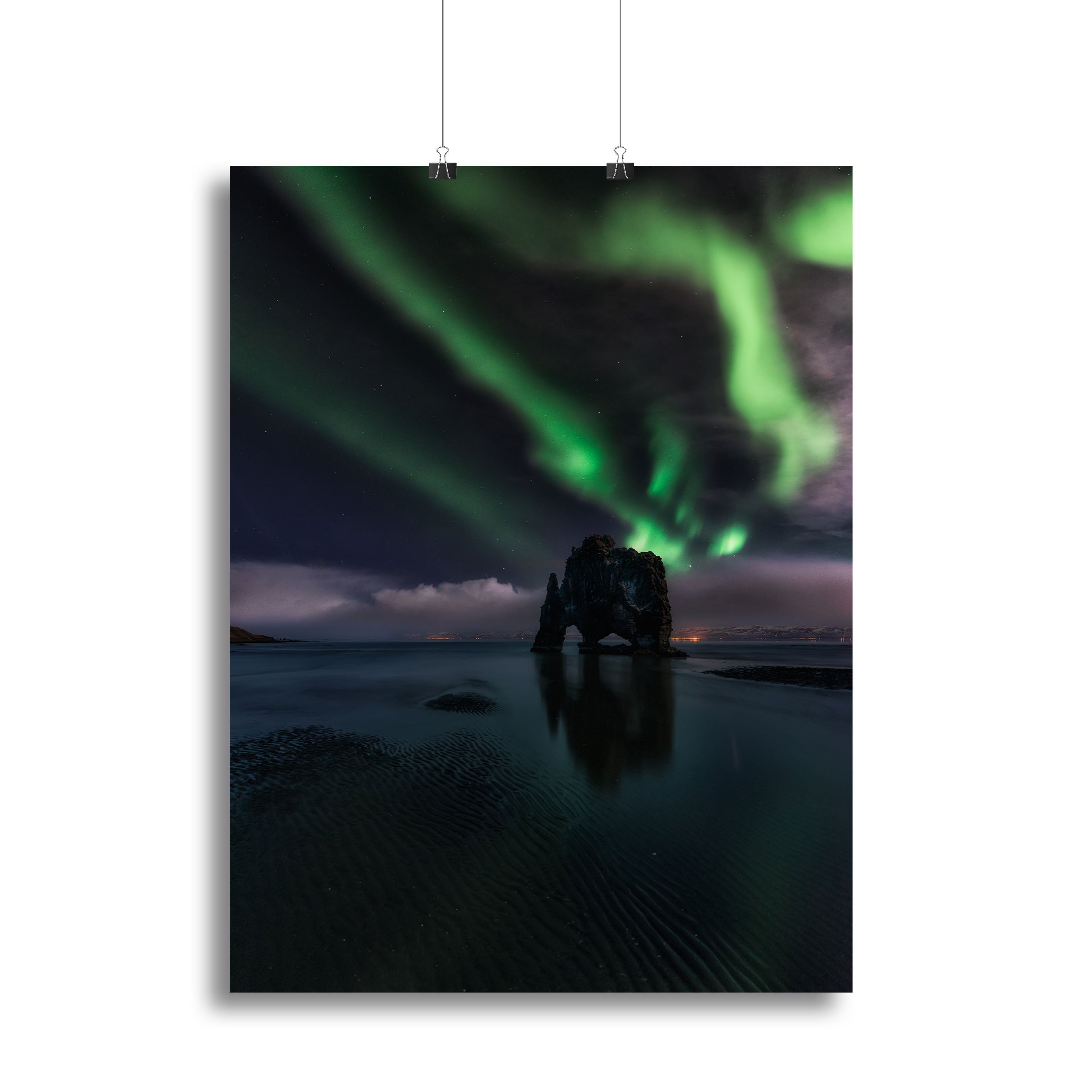 Green Streak Lights Canvas Print or Poster - Canvas Art Rocks - 2