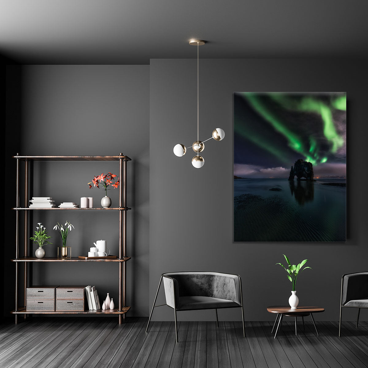 Green Streak Lights Canvas Print or Poster - Canvas Art Rocks - 5