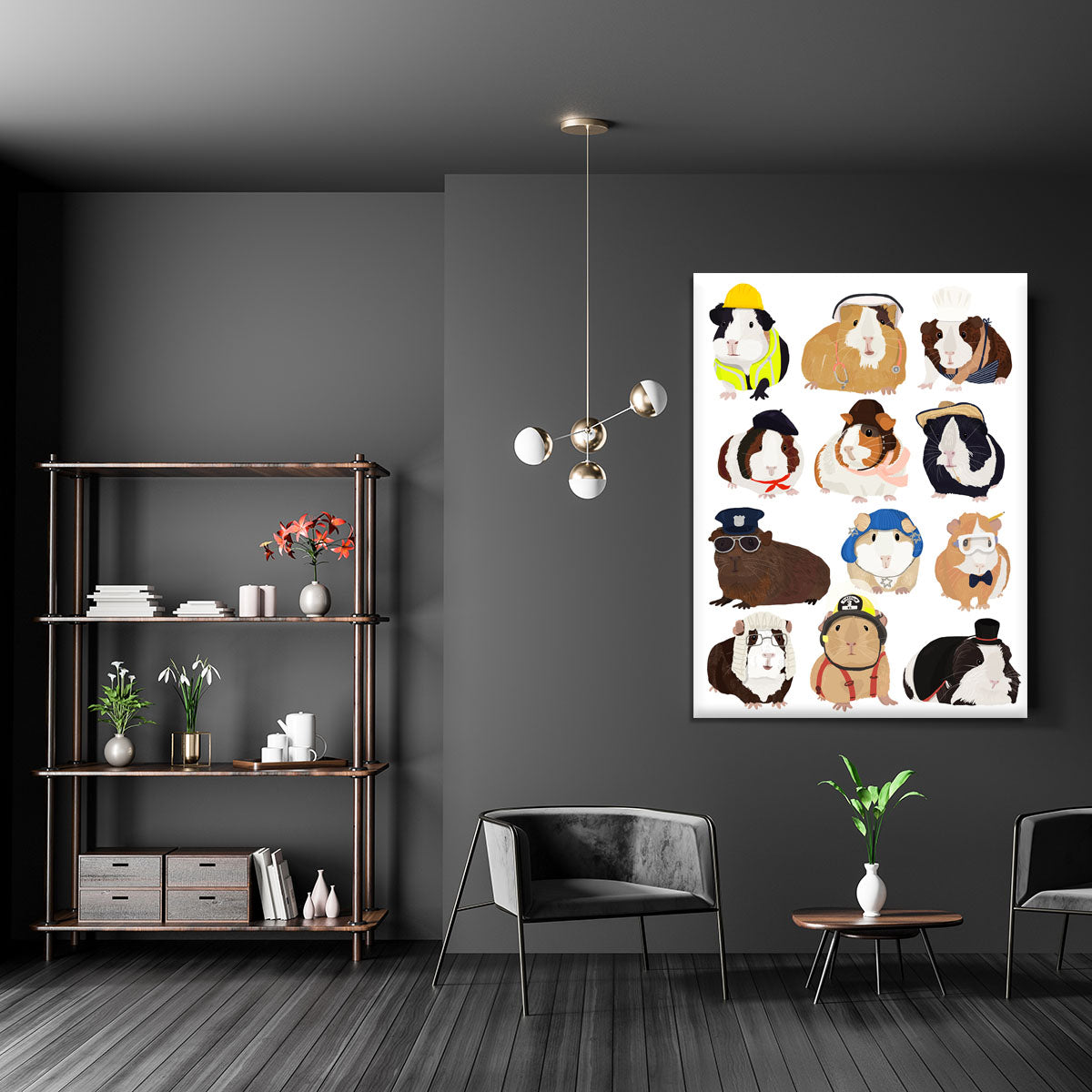 Guinea Pig Working Hr Canvas Print or Poster - 1x - 5