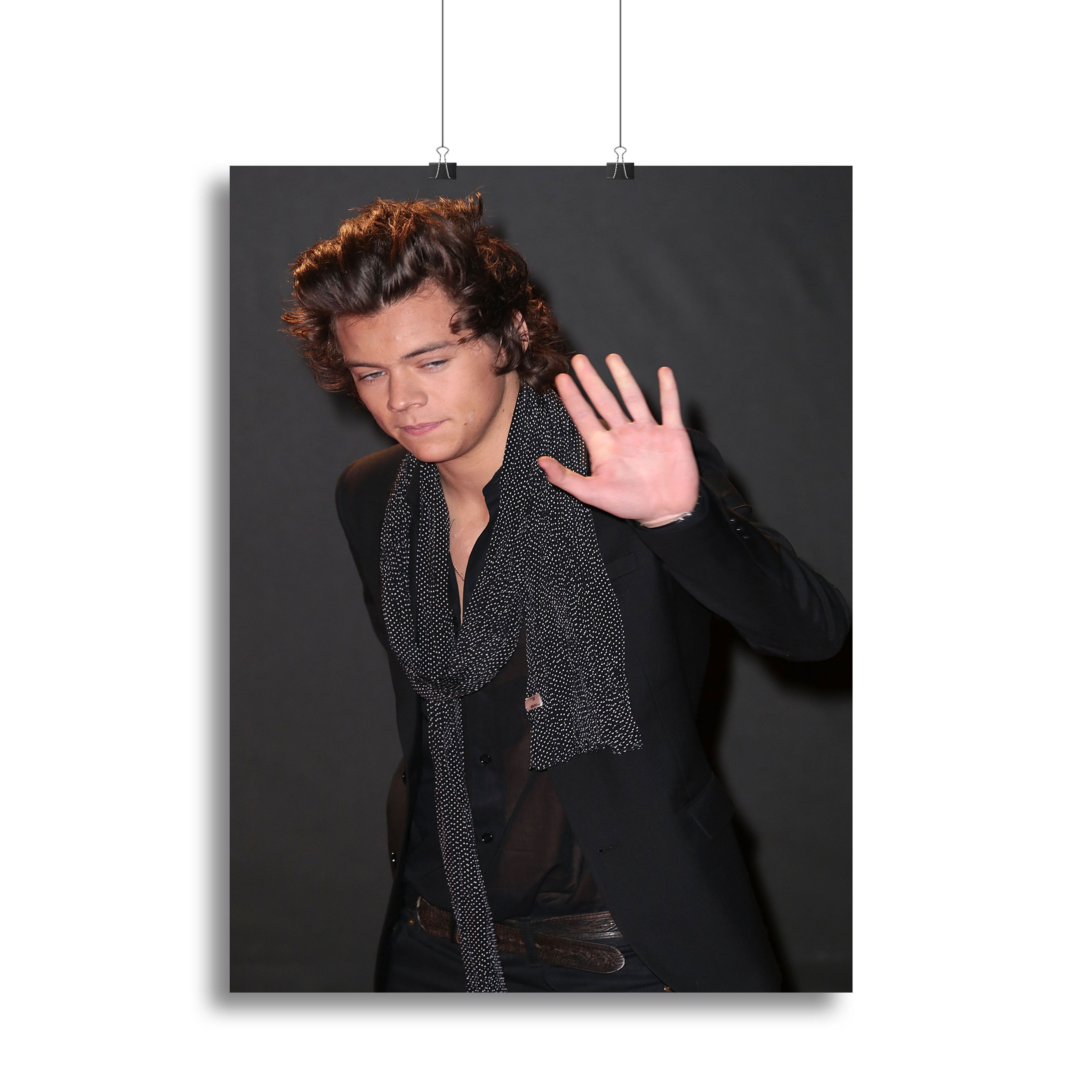 Harry Styles waves at the British Fashion Awards Canvas Print or Poster - Canvas Art Rocks - 2