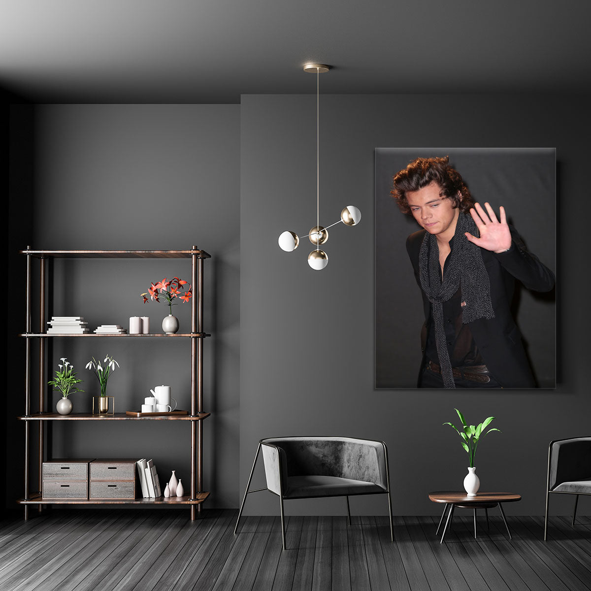 Harry Styles waves at the British Fashion Awards Canvas Print or Poster - Canvas Art Rocks - 5
