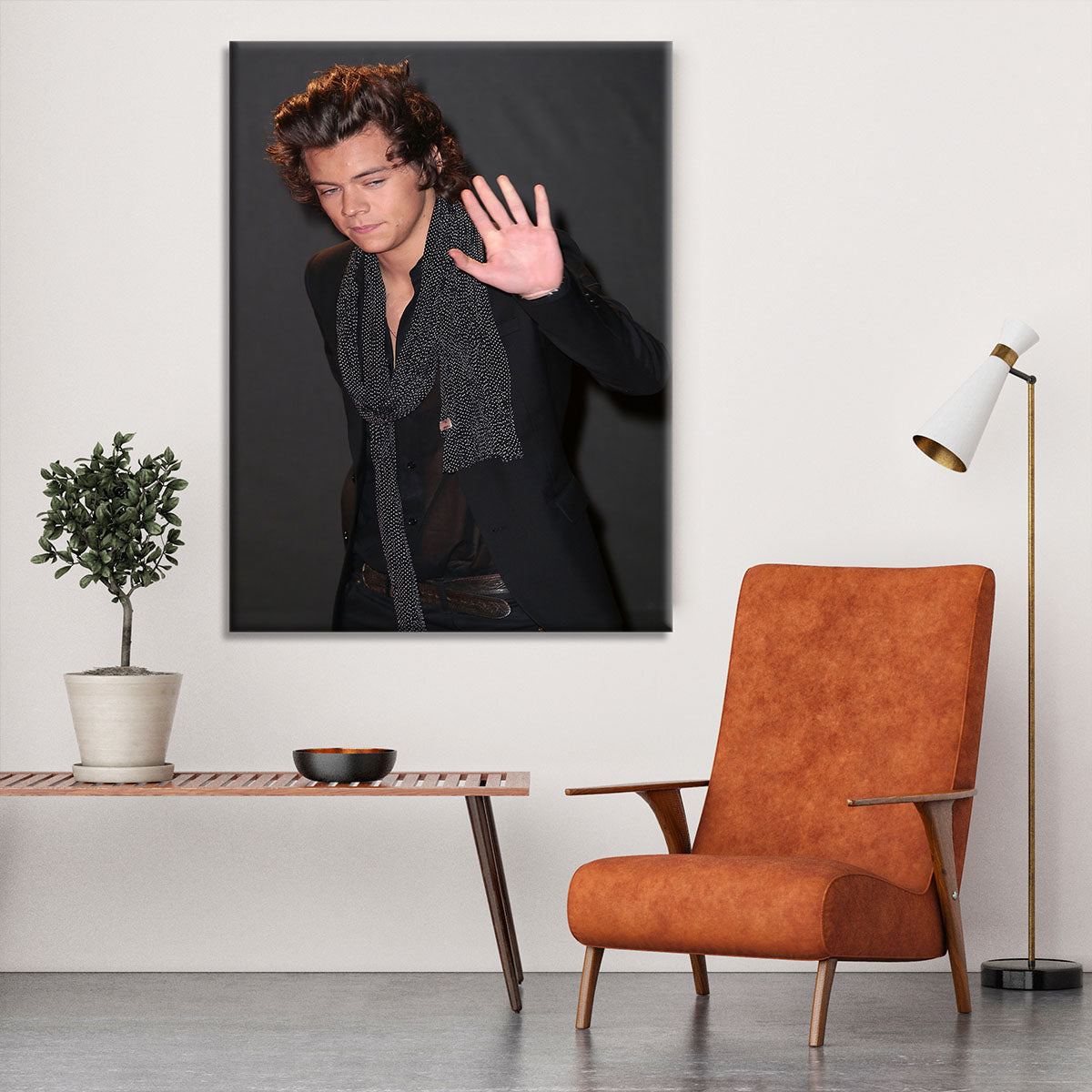 Harry Styles waves at the British Fashion Awards Canvas Print or Poster - Canvas Art Rocks - 6