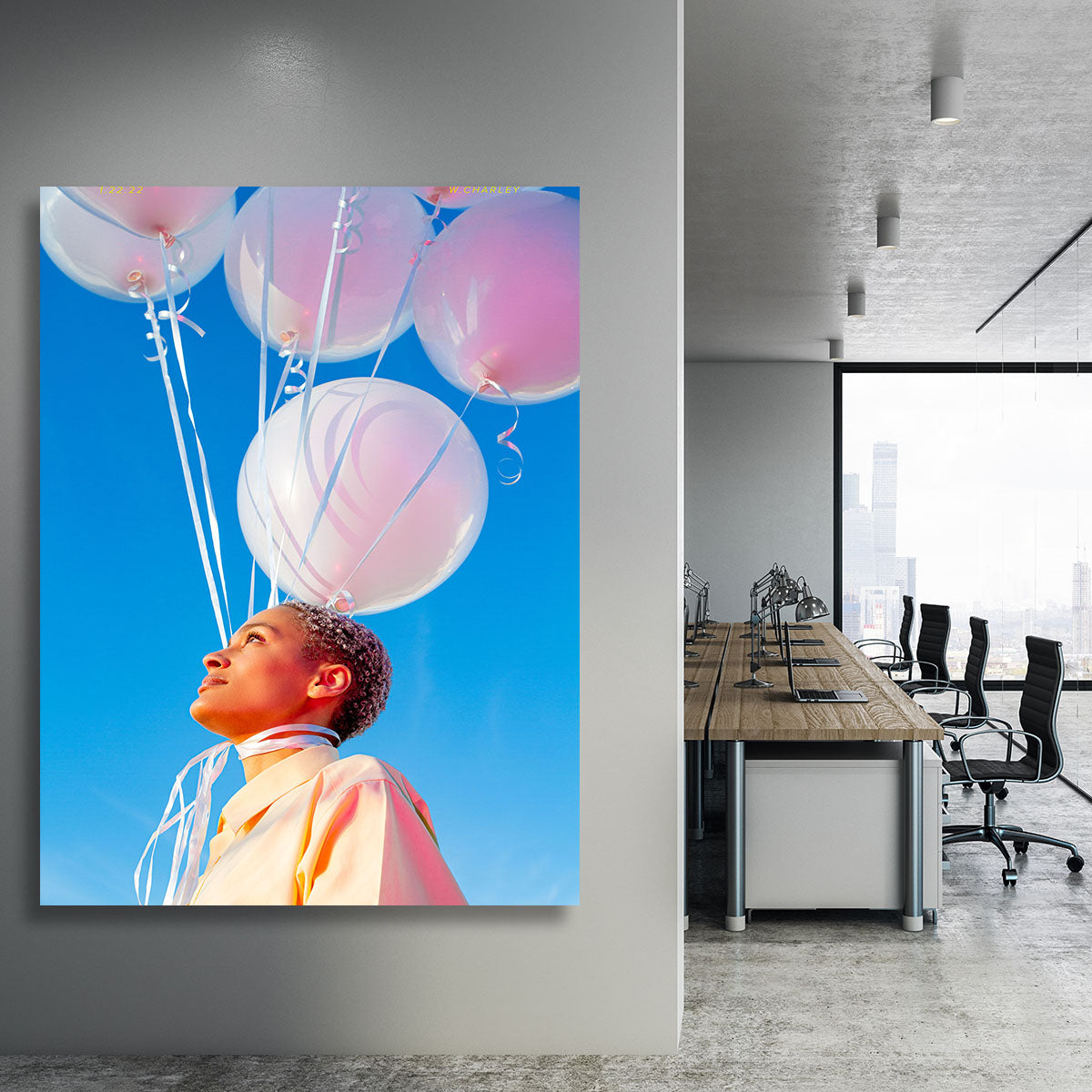 Head in the Clouds. Canvas Print or Poster - 1x - 3