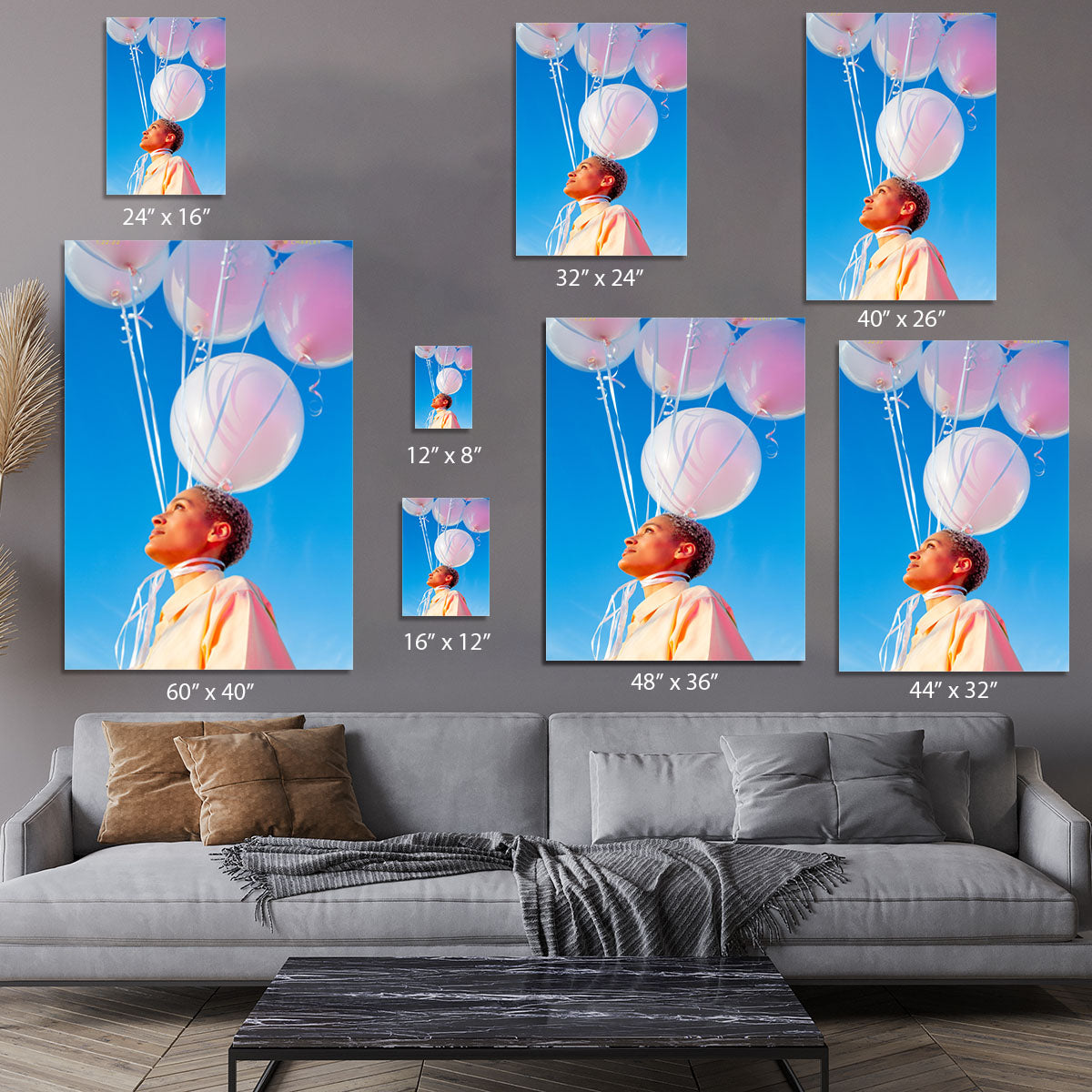 Head in the Clouds. Canvas Print or Poster - 1x - 7