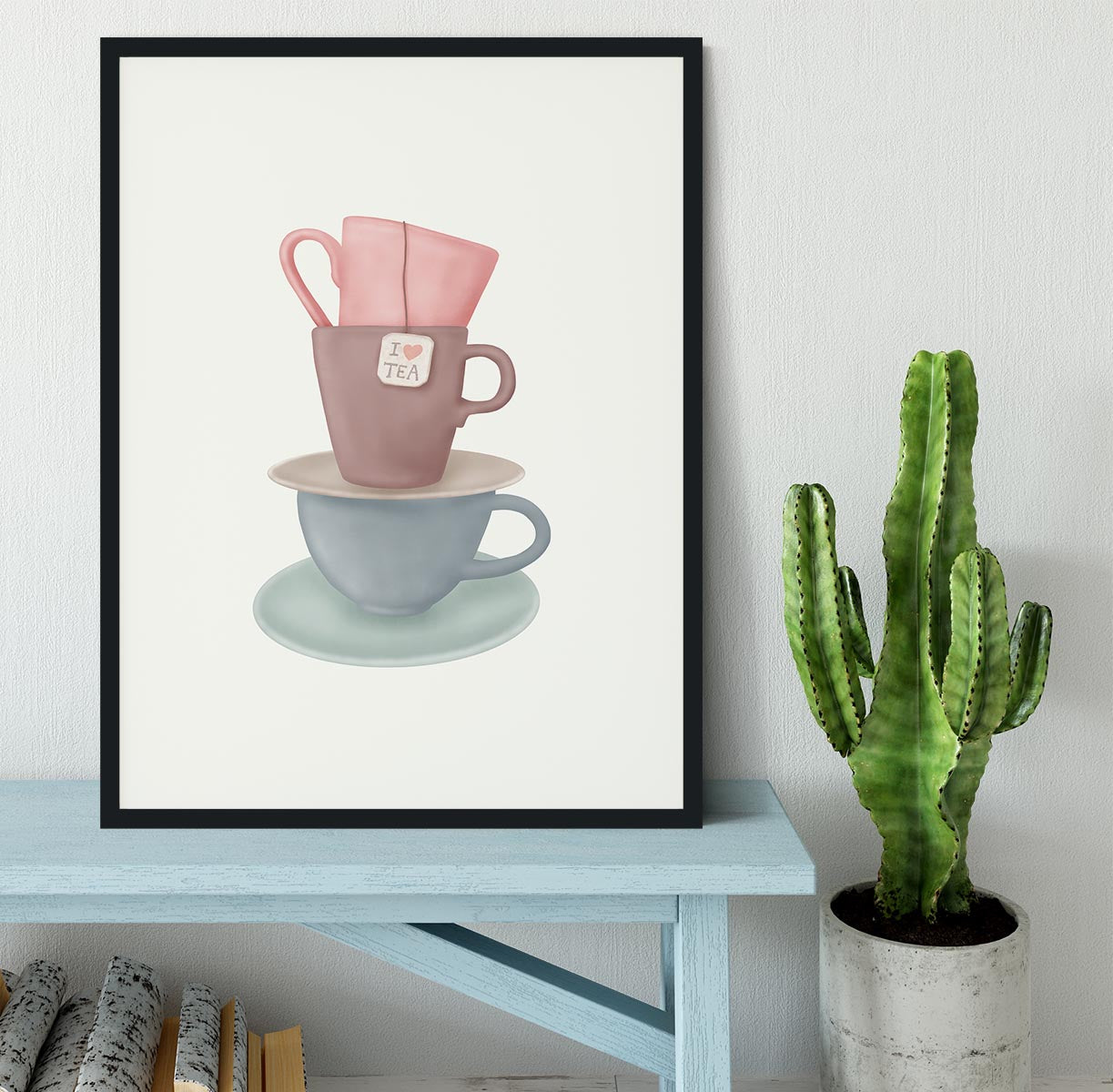 I Love TEA Framed Print - Canvas Art Rocks - 2