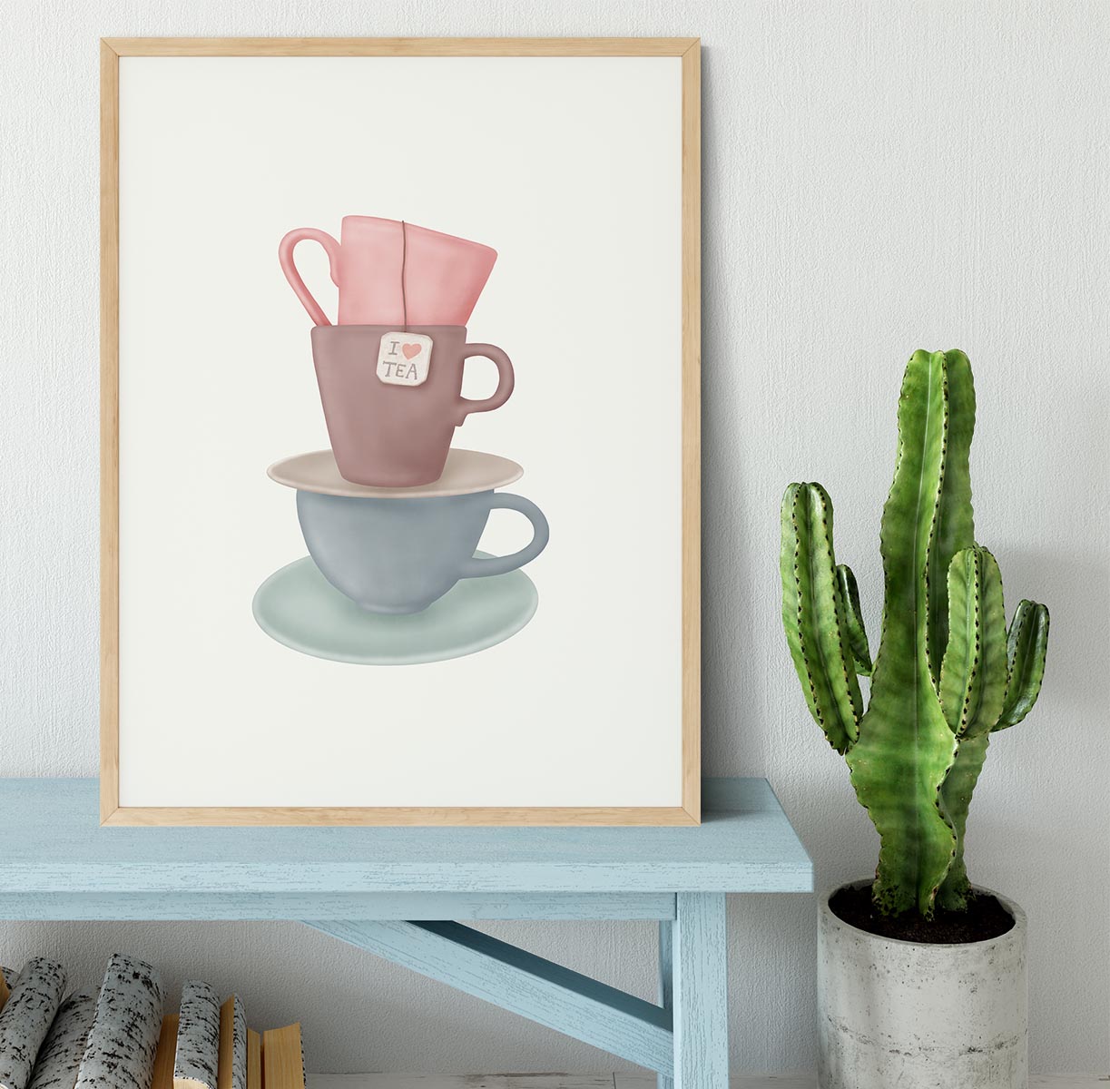 I Love TEA Framed Print - Canvas Art Rocks - 4