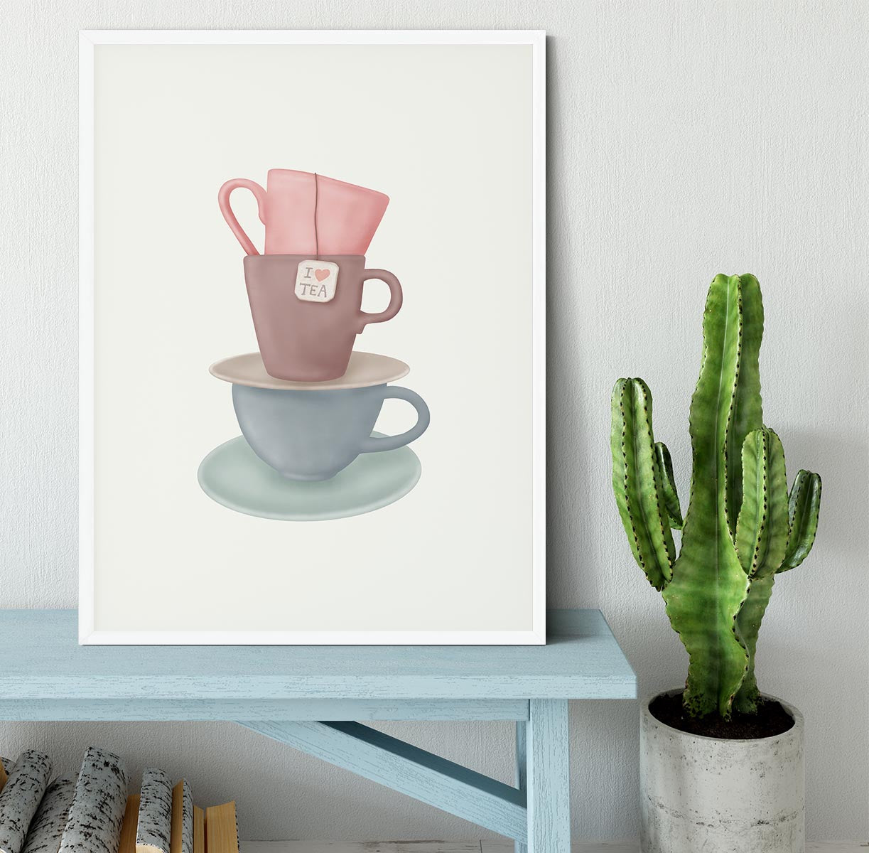 I Love TEA Framed Print - Canvas Art Rocks -6