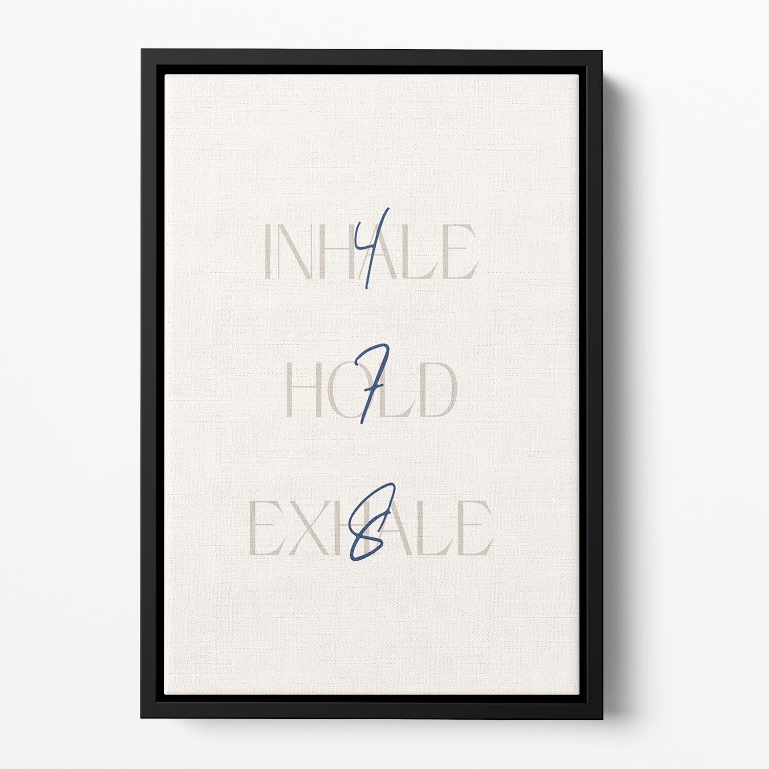 Inhale Hold Exhale Floating Framed Canvas - Canvas Art Rocks - 2