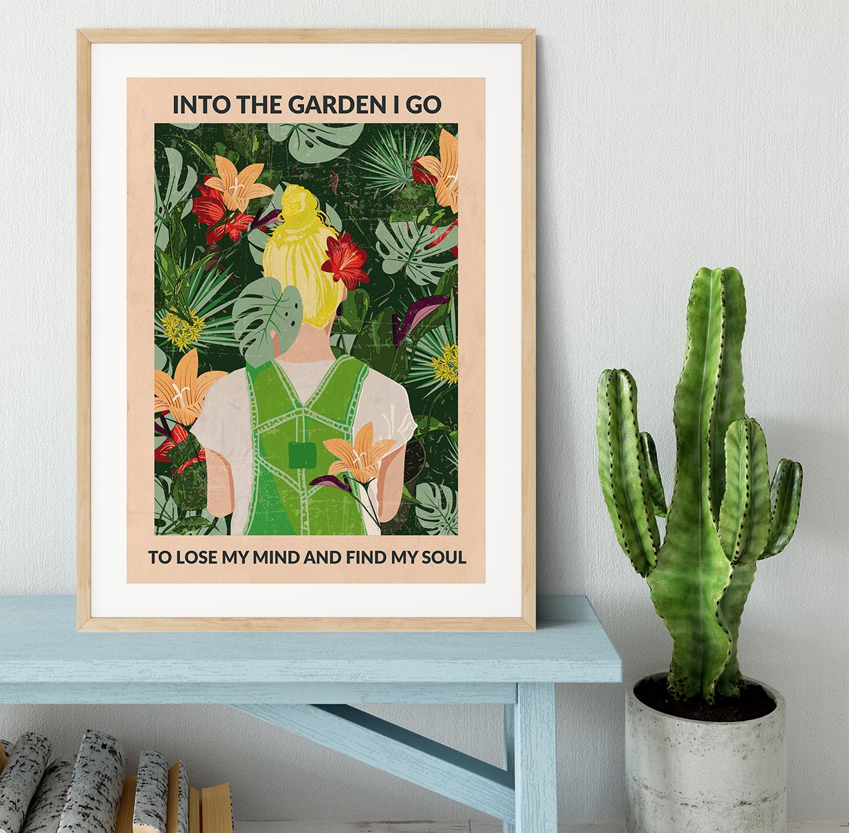 Into the Garden blonde Framed Print - 1x - 3