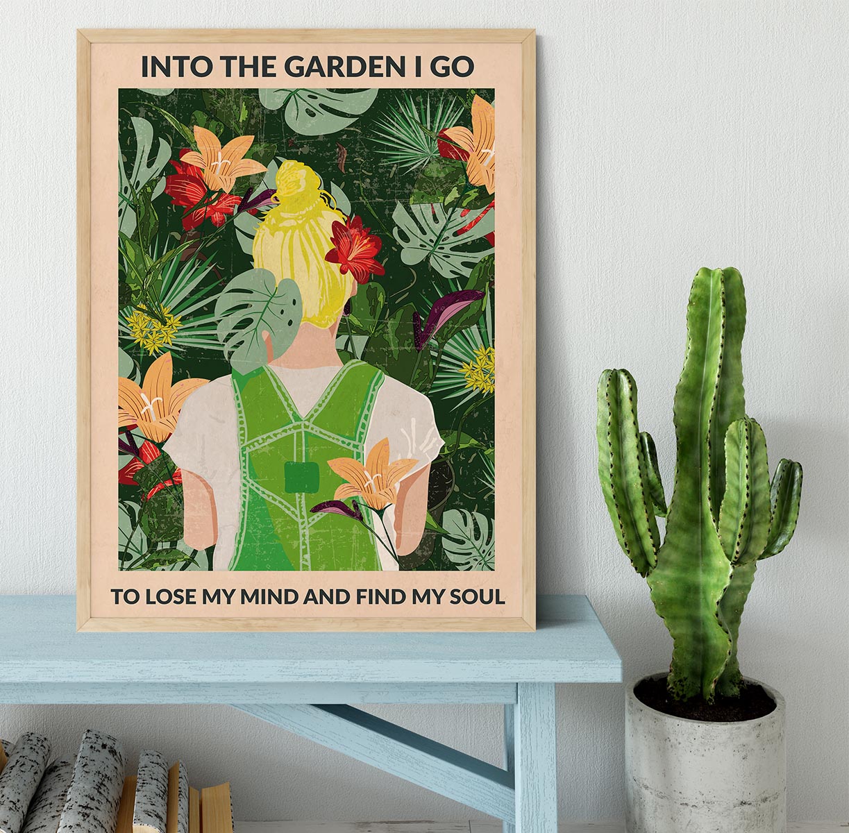 Into the Garden blonde Framed Print - 1x - 4