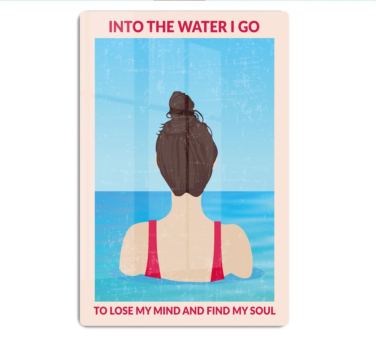 Into the Water red Acrylic Block - 1x - 1