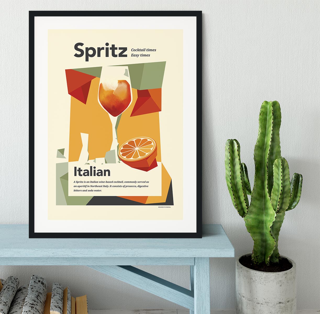 Italian Aperol Spritz print Framed Print - Canvas Art Rocks - 1