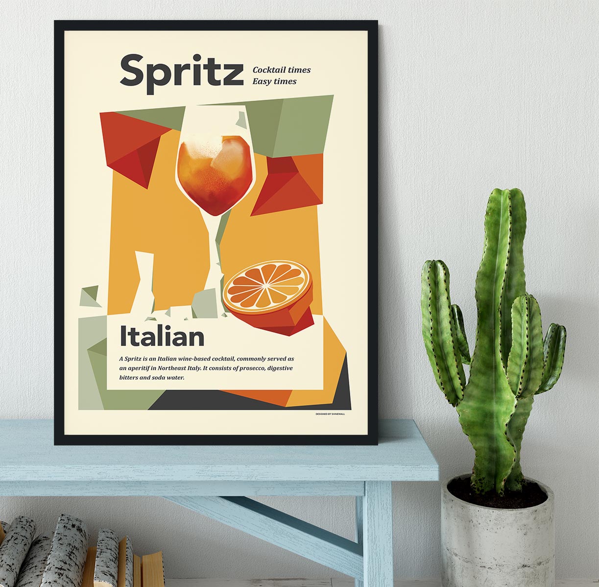 Italian Aperol Spritz print Framed Print - Canvas Art Rocks - 2