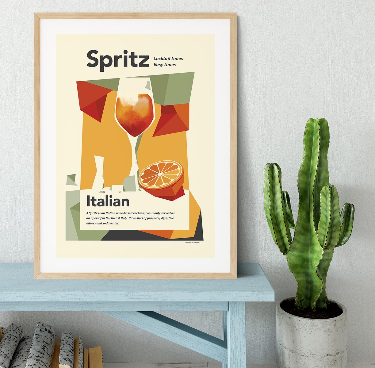 Italian Aperol Spritz print Framed Print - Canvas Art Rocks - 3