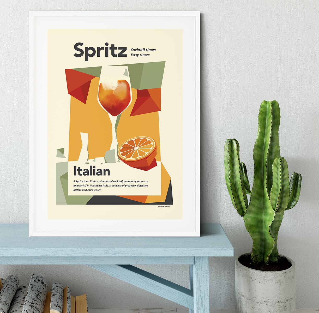 Italian Aperol Spritz print Framed Print - Canvas Art Rocks - 5