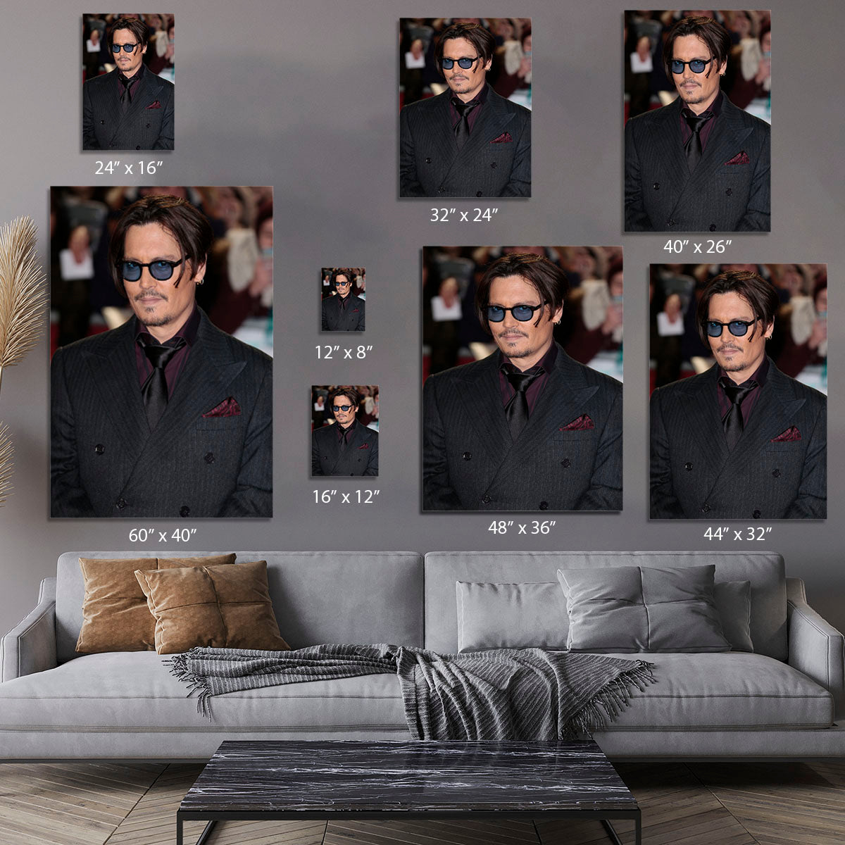 Johnny Depp in sunglasses Canvas Print or Poster - Canvas Art Rocks - 7