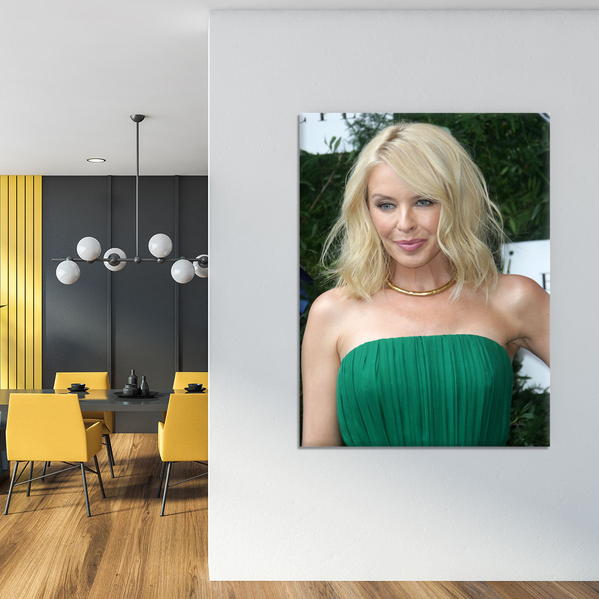 Kylie Minogue in green Canvas Print or Poster - Canvas Art Rocks - 4