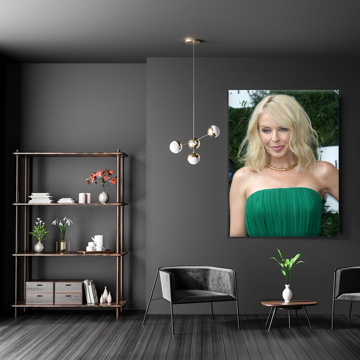 Kylie Minogue in green Canvas Print or Poster - Canvas Art Rocks - 5
