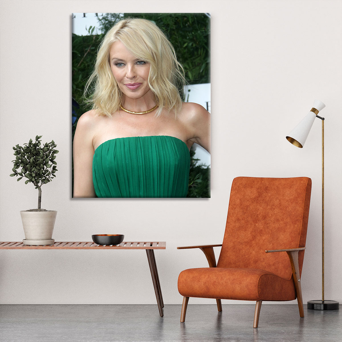 Kylie Minogue in green Canvas Print or Poster - Canvas Art Rocks - 6