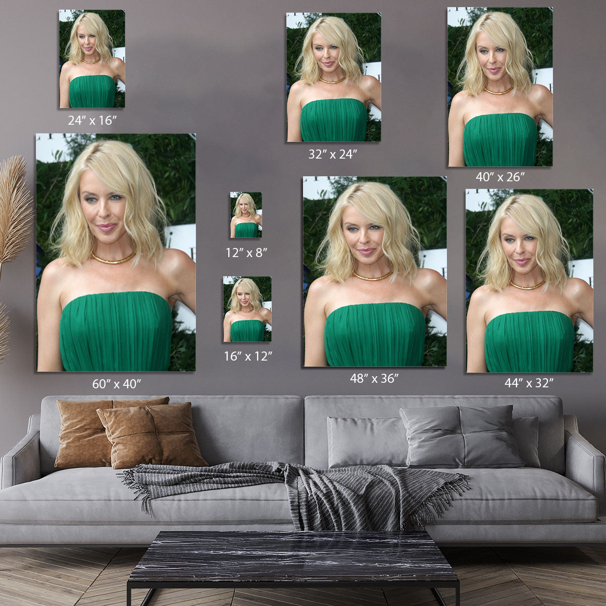 Kylie Minogue in green Canvas Print or Poster - Canvas Art Rocks - 7
