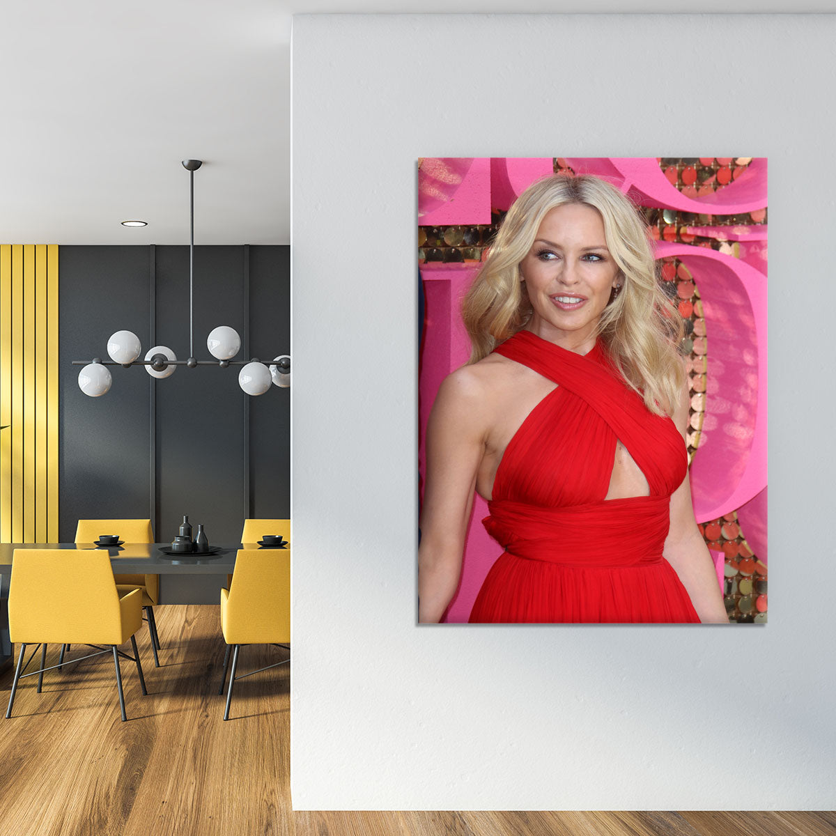 Kylie Minogue in red Canvas Print or Poster - Canvas Art Rocks - 4