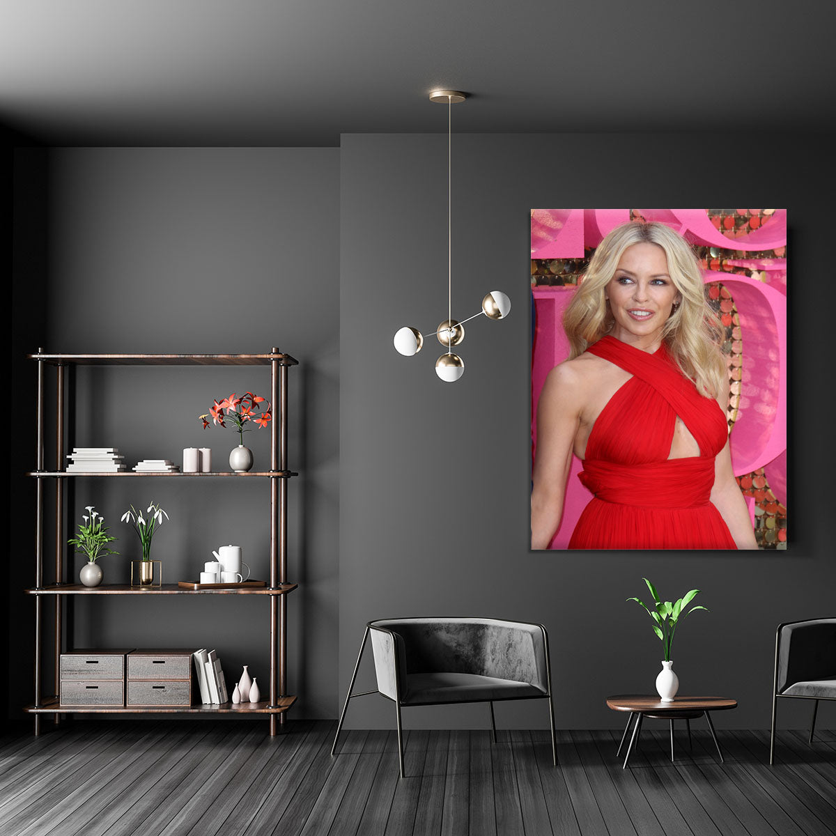 Kylie Minogue in red Canvas Print or Poster - Canvas Art Rocks - 5