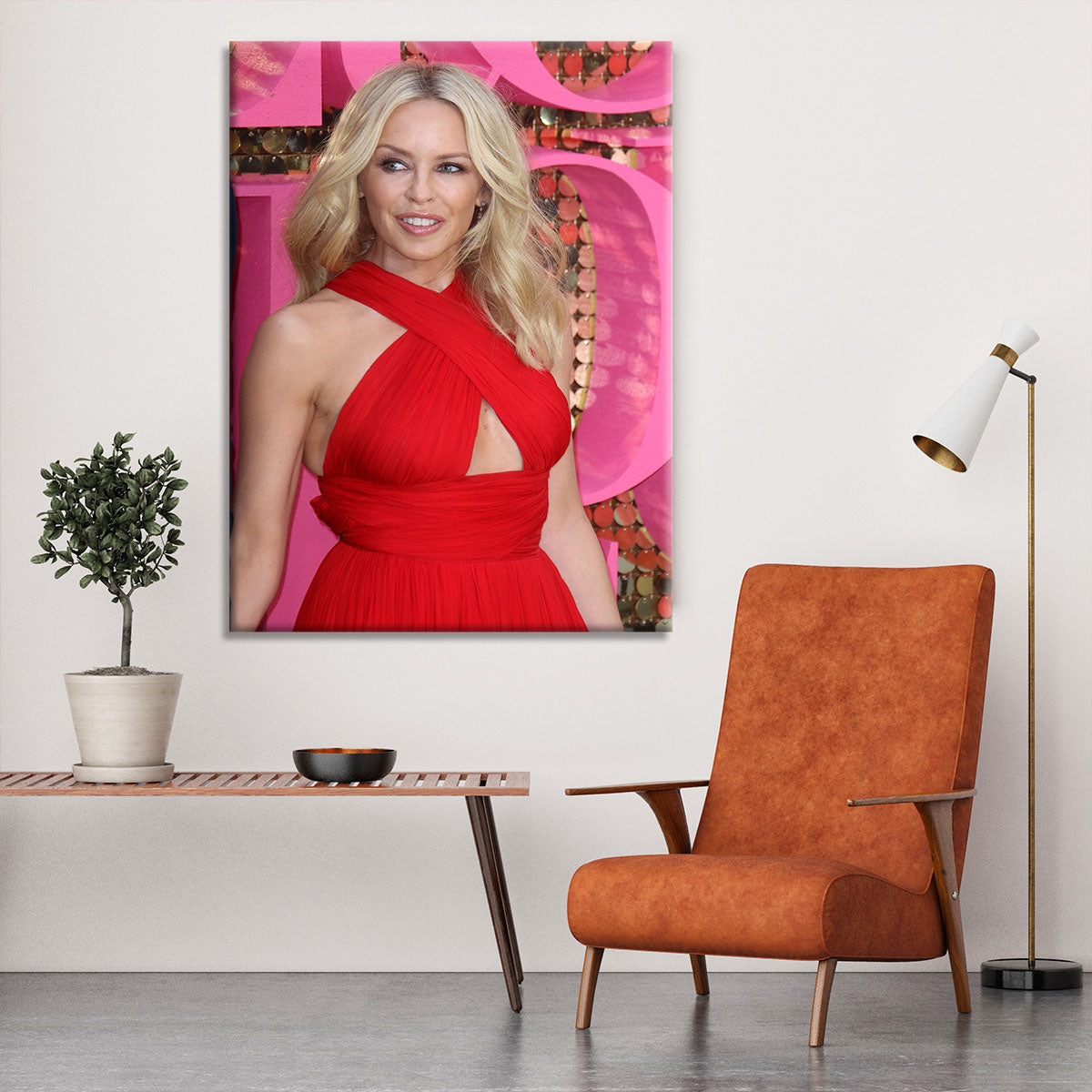 Kylie Minogue in red Canvas Print or Poster - Canvas Art Rocks - 6