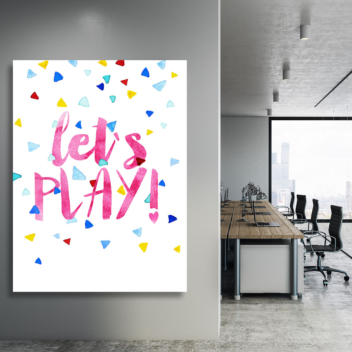 Lets Play Canvas Print or Poster - 1x - 3
