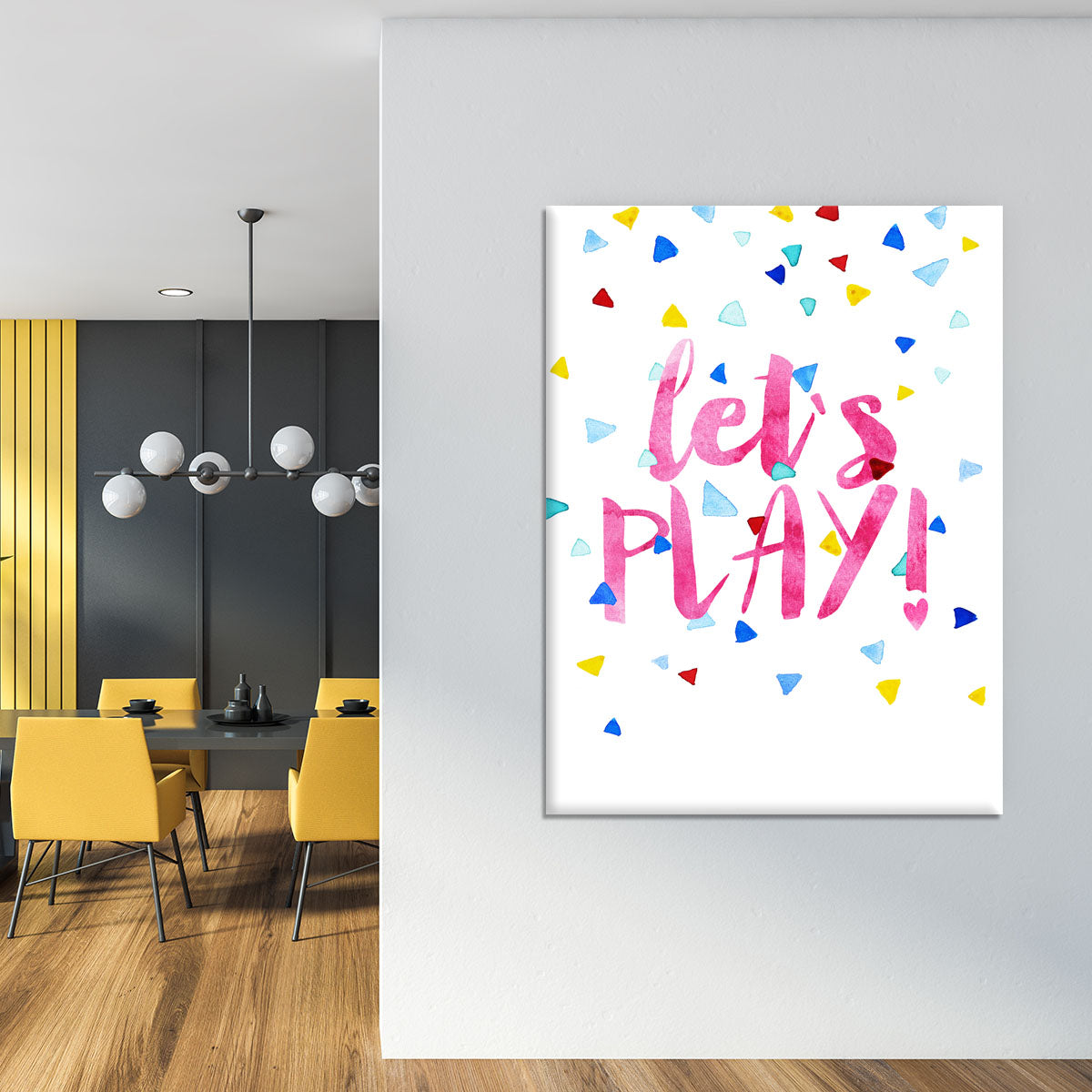 Lets Play Canvas Print or Poster - 1x - 4