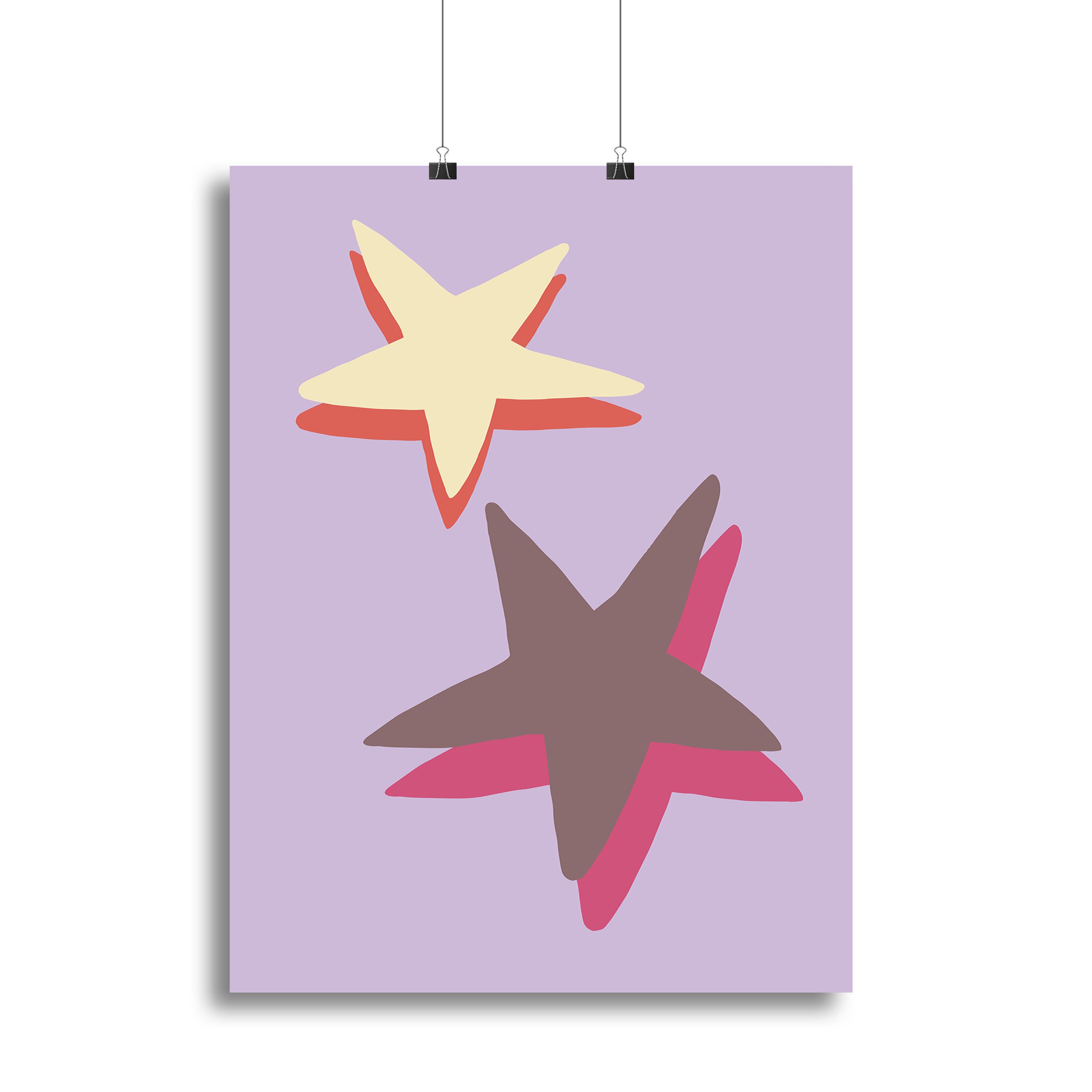 Lilac Star Canvas Print or Poster - 1x - 2