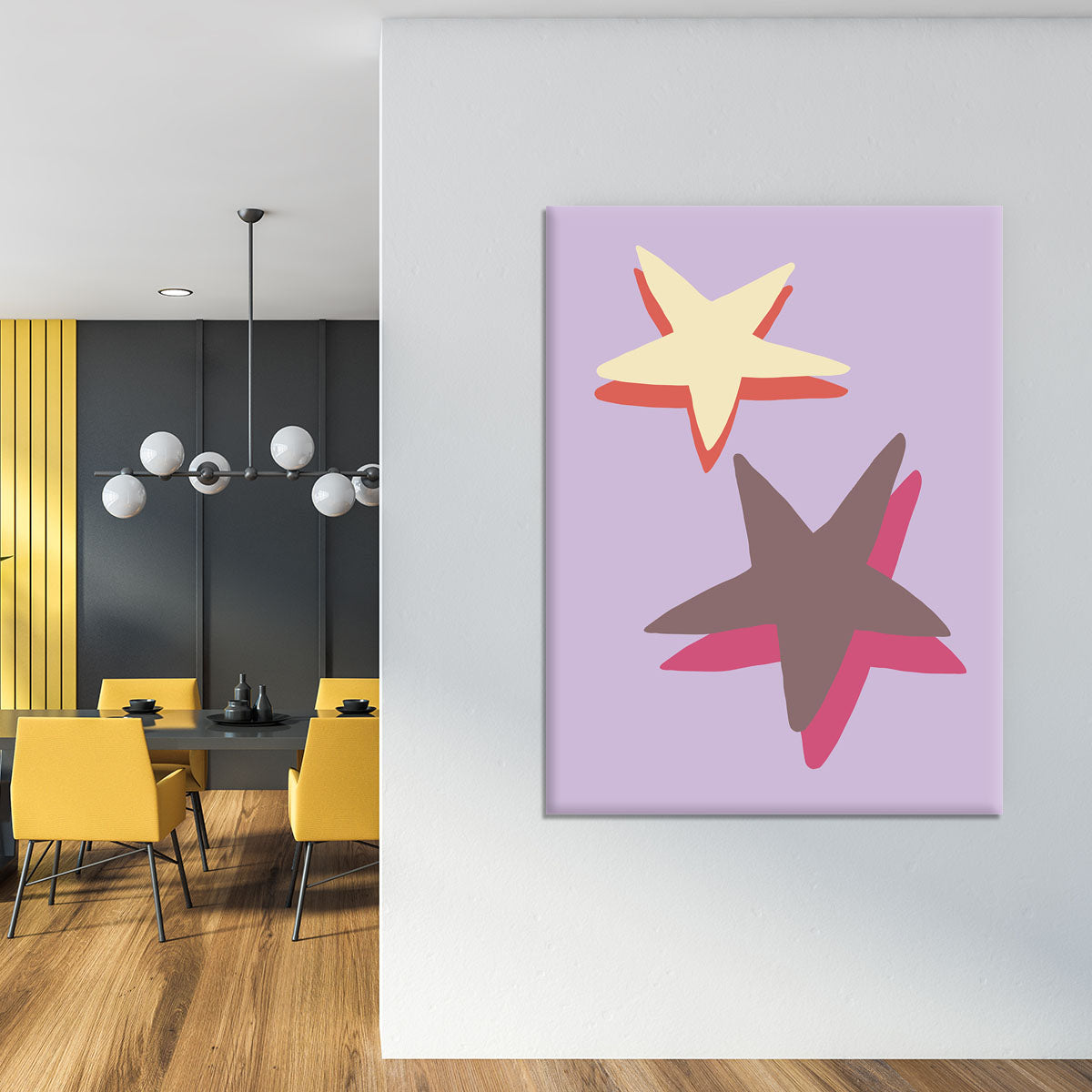 Lilac Star Canvas Print or Poster - 1x - 4