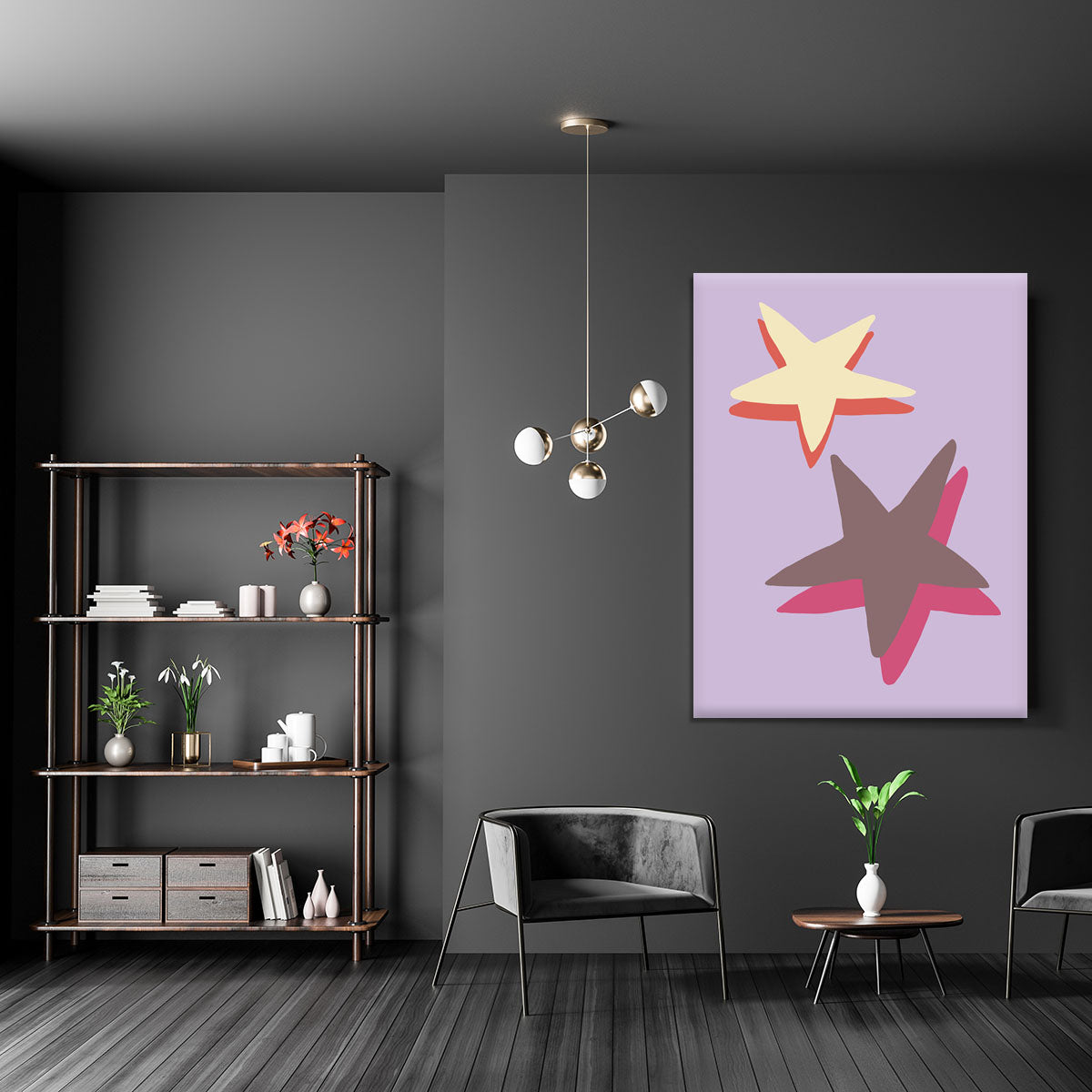 Lilac Star Canvas Print or Poster - 1x - 5