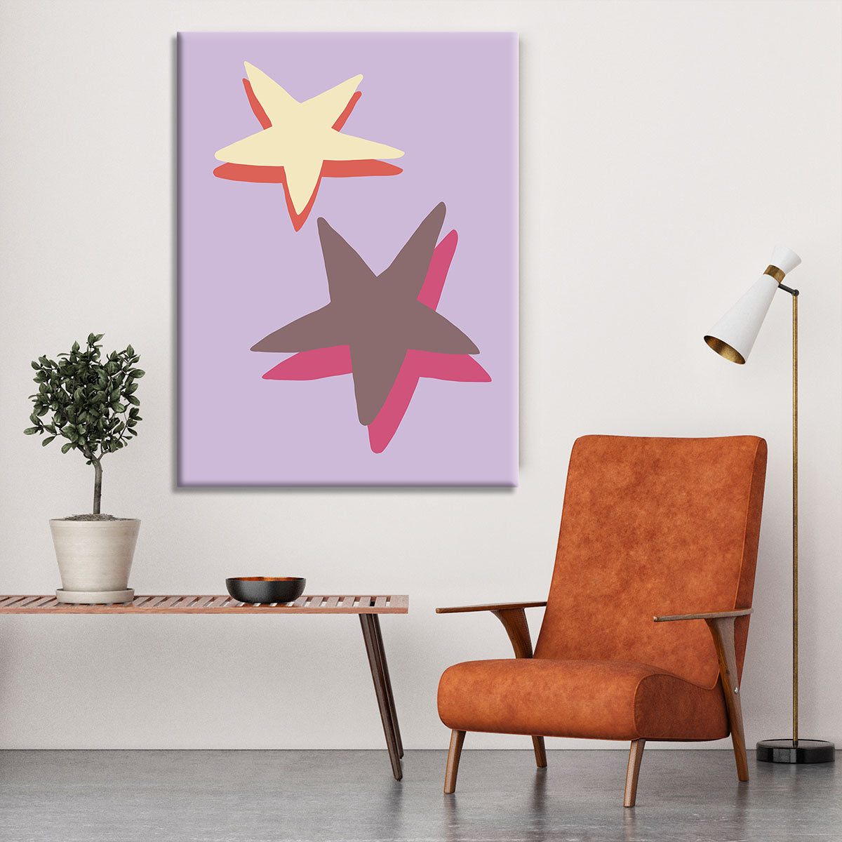 Lilac Star Canvas Print or Poster - 1x - 6