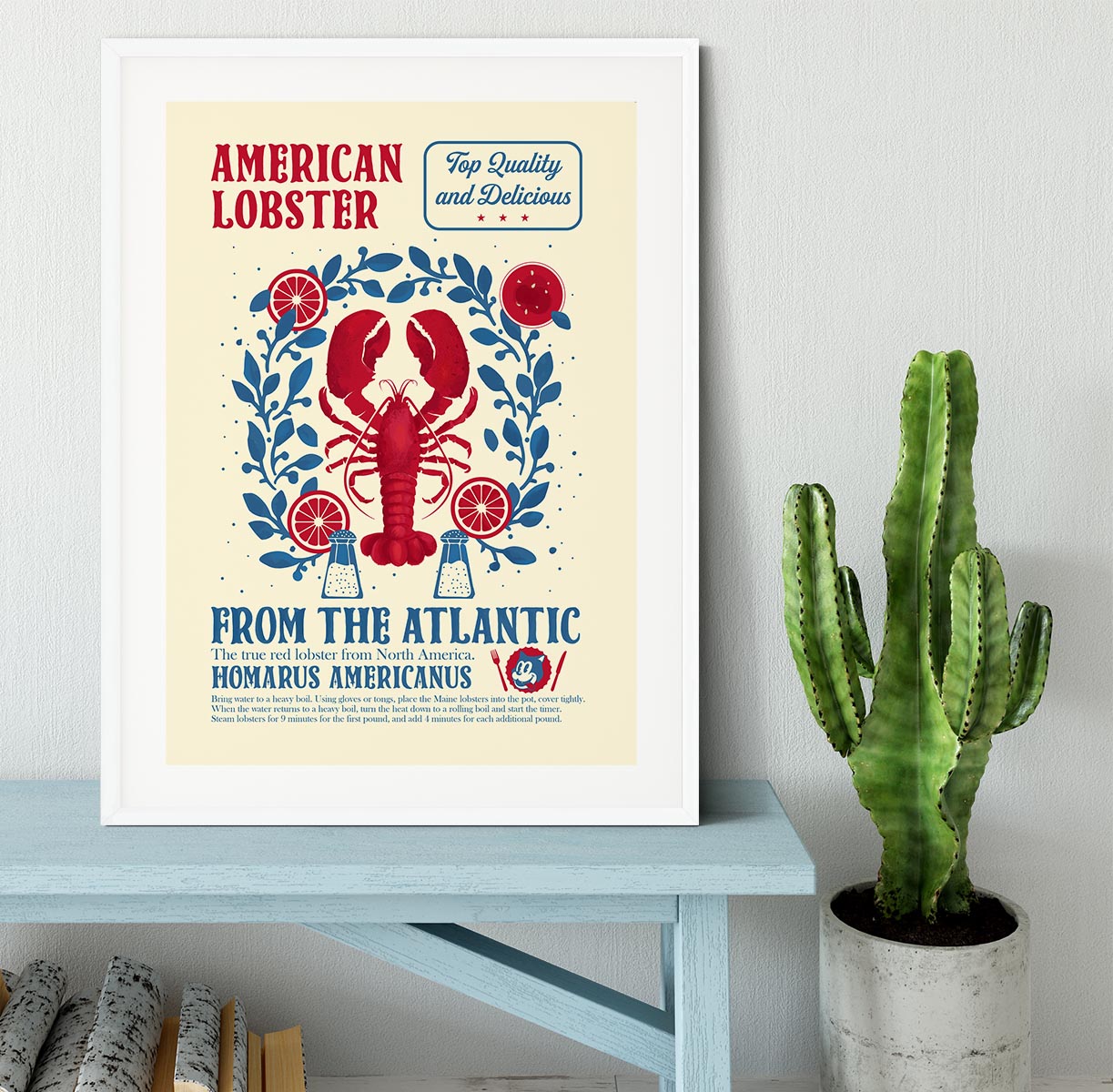 Lobster kitchen print Framed Print - Canvas Art Rocks - 5