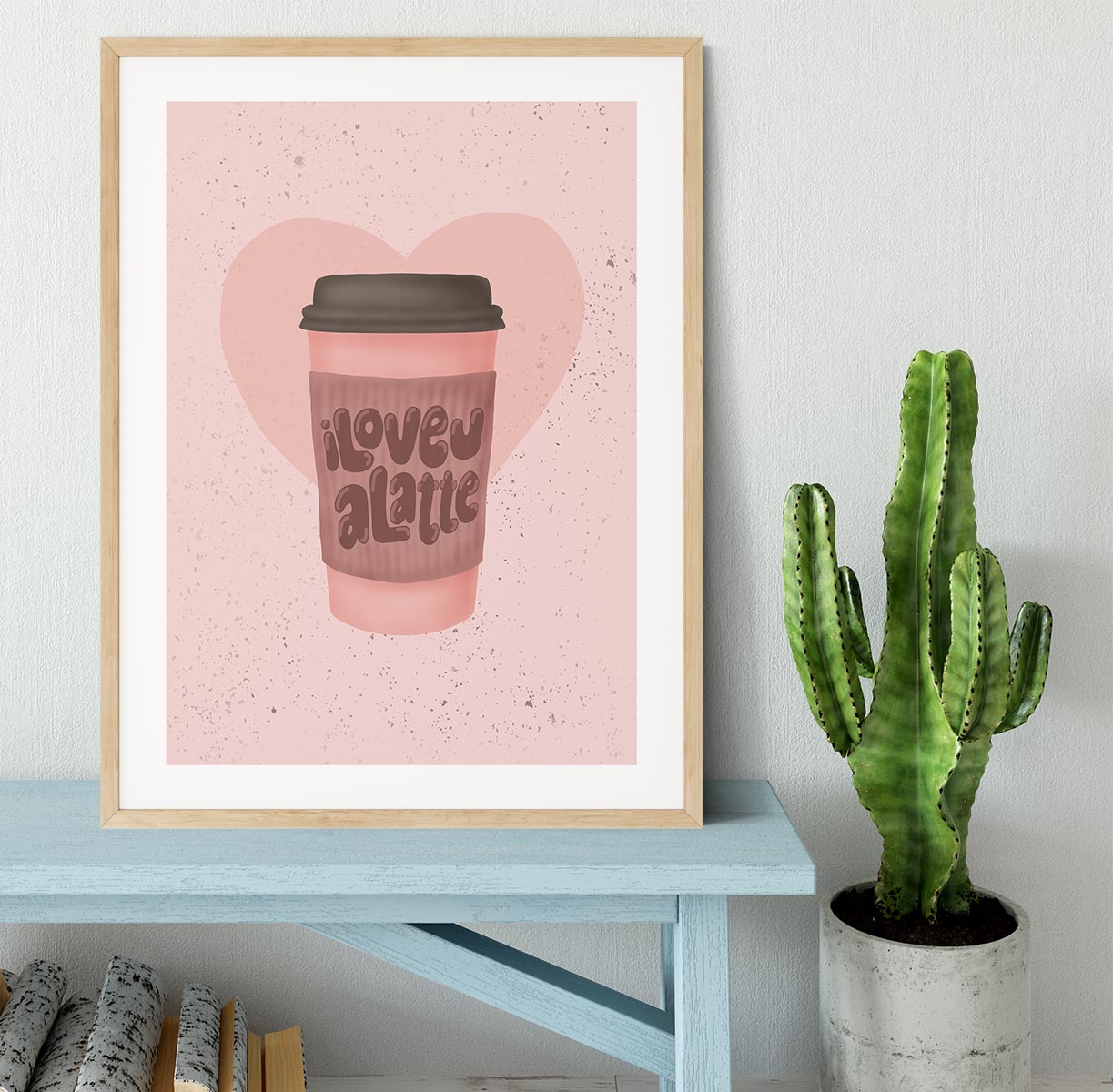 Love you a Latte Framed Print - Canvas Art Rocks - 3